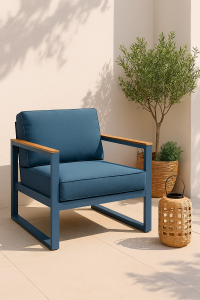 Fotel ogrodowy CASABLANCA gołębi błękit