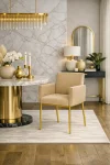 Beżowe eleganckie krzesło Avanti do salonu zestaw 2 sztuki