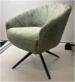 Oliwkowy Fotel TAPICEROWANY OBROTOWY  Shelly - Miu OUTLET