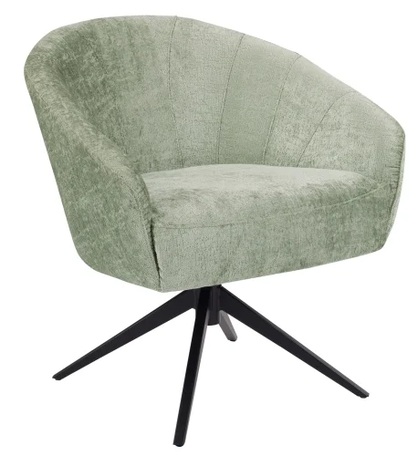 Oliwkowy Fotel TAPICEROWANY OBROTOWY  Shelly - Miu OUTLET