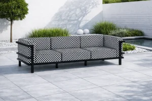 Kolekcja ogrodowa IBIZA SOFA 3 OSOBOWA tkanina outdoor OUTLET 