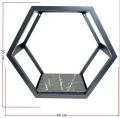 Czarna półka HEXAGON loft