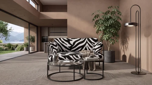 TENERYFA duży FOTEL 116 Animal Edition ZEBRA WZÓR