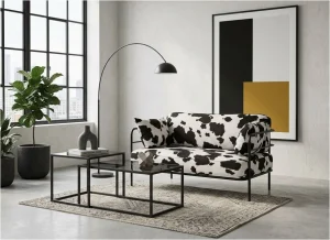 TENERYFA duży FOTEL 116 Animal Edition MOO WZÓR KROWA